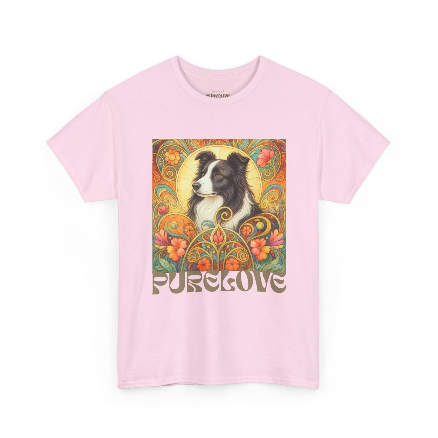 Border Collie (Black & White) Vintage Graphic T-Shirt – Unisex Cotton Tee for Dog Lovers