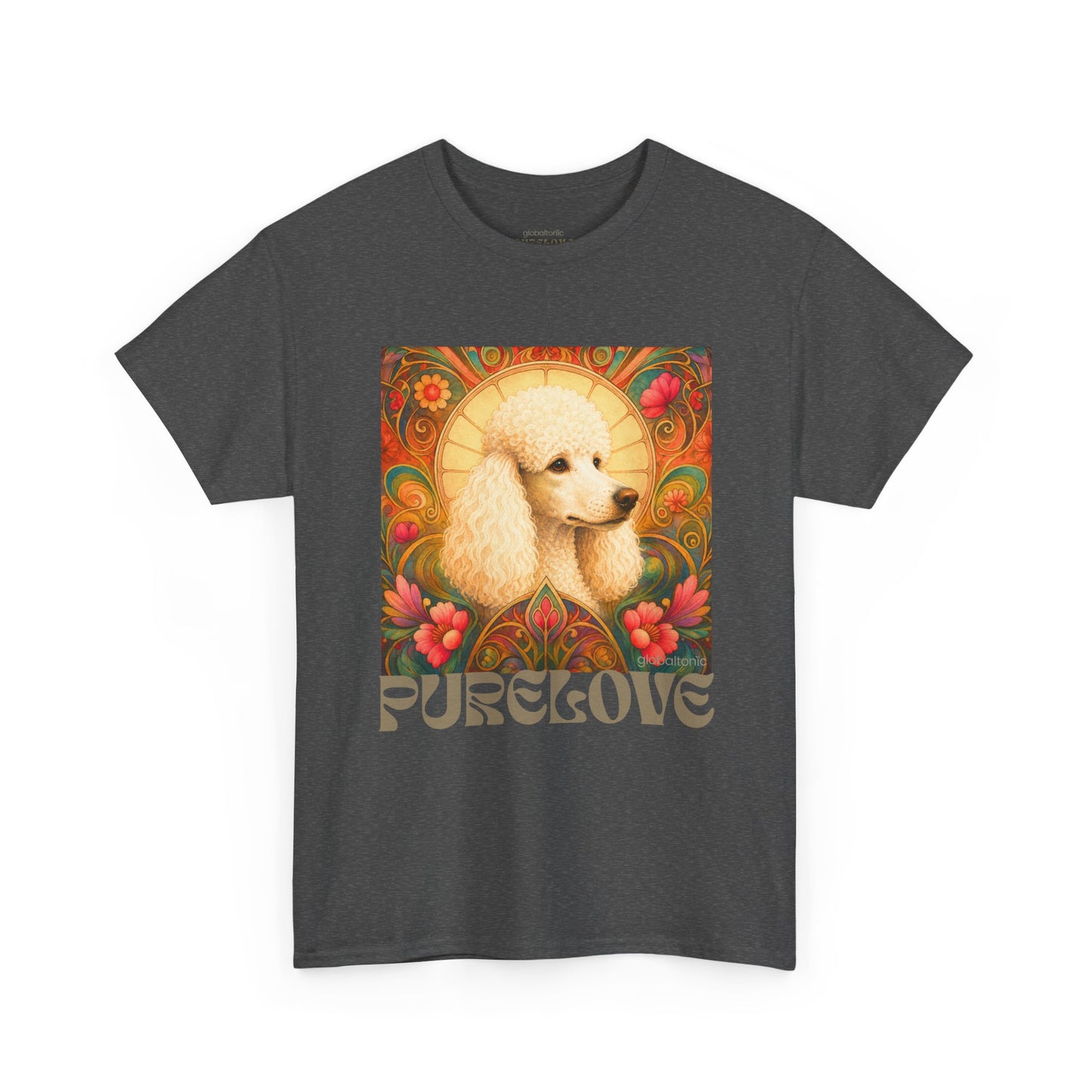 White Poodle Vintage Graphic T-Shirt – Unisex Cotton Tee for Dog Lovers