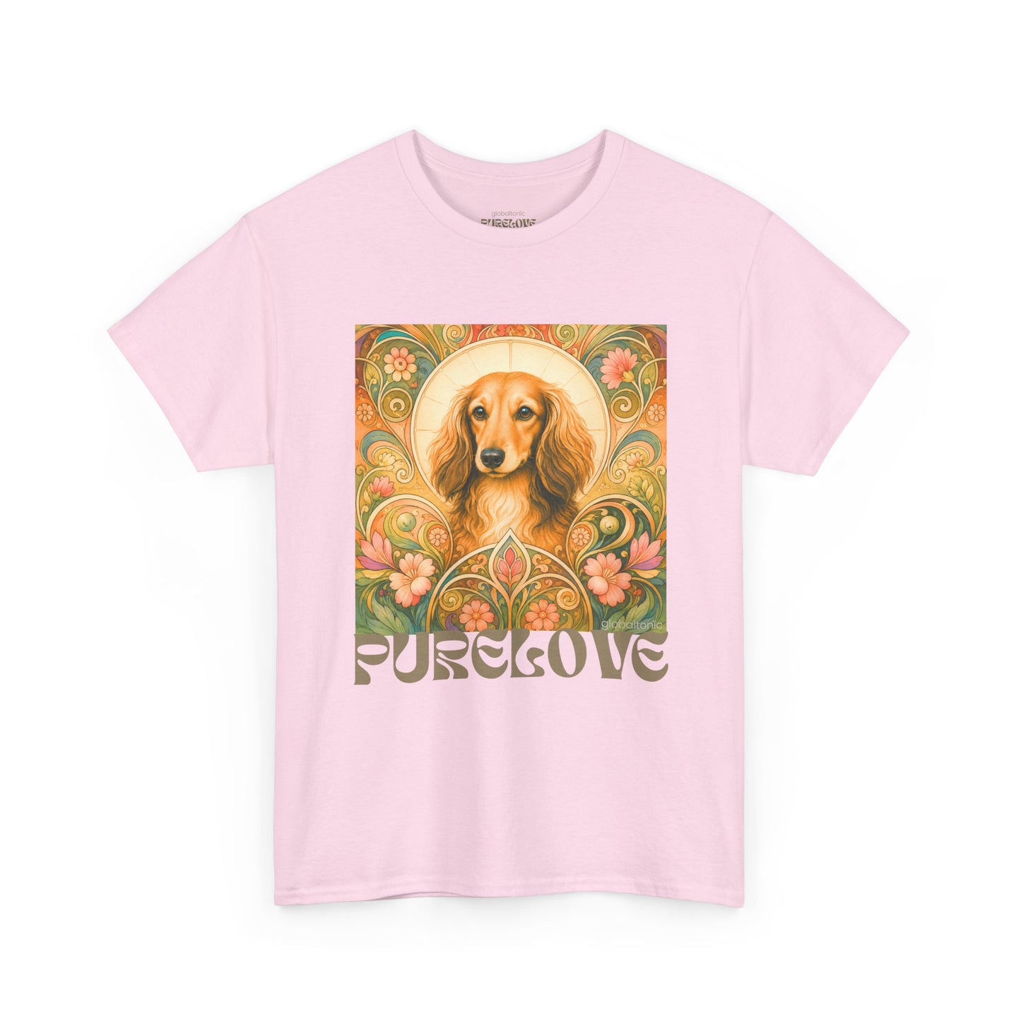 Dachshund Tan Longhair Vintage Graphic T-Shirt – Unisex Cotton Tee for Dog Lovers