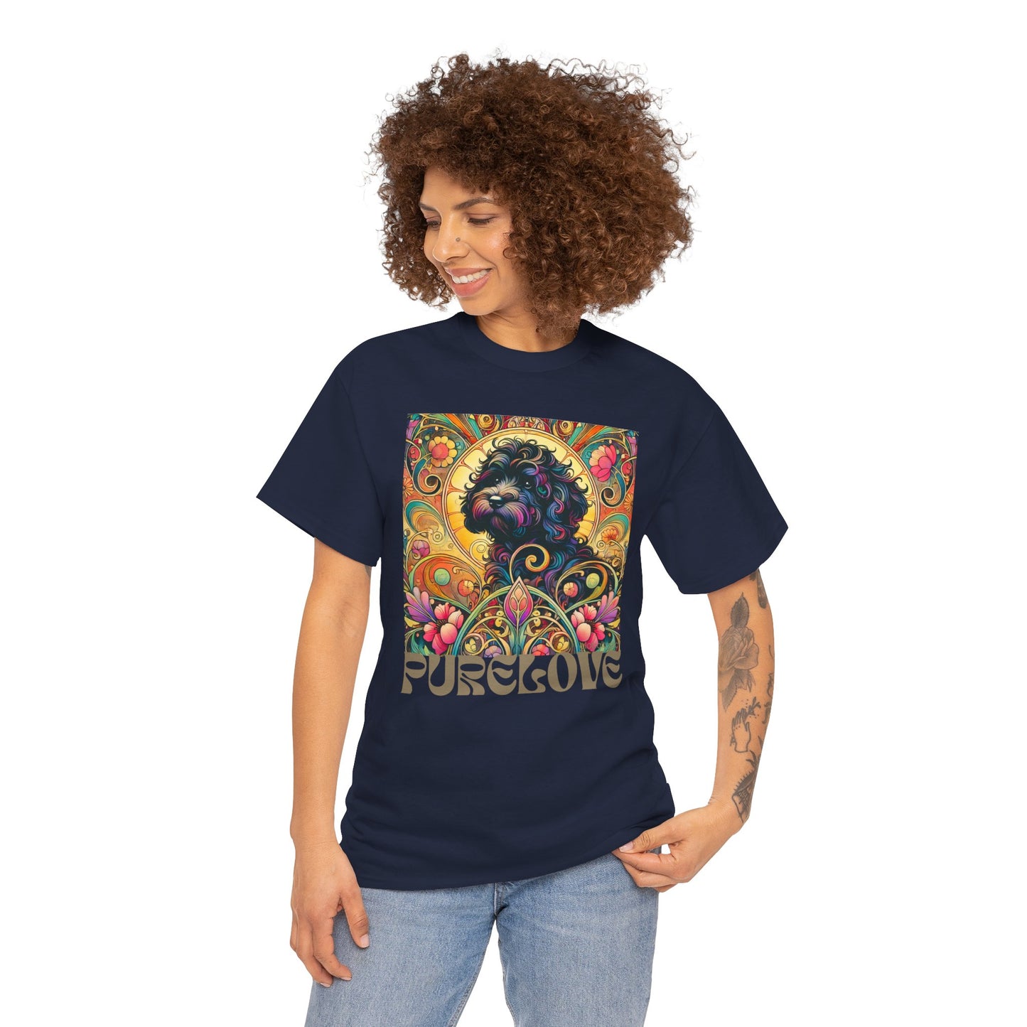 Black Cavapoo (Cavoodle) Vintage Graphic T-Shirt – Unisex Cotton Tee for Dog Lovers