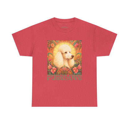 White Poodle Vintage Graphic T-Shirt – Unisex Cotton Tee for Dog Lovers