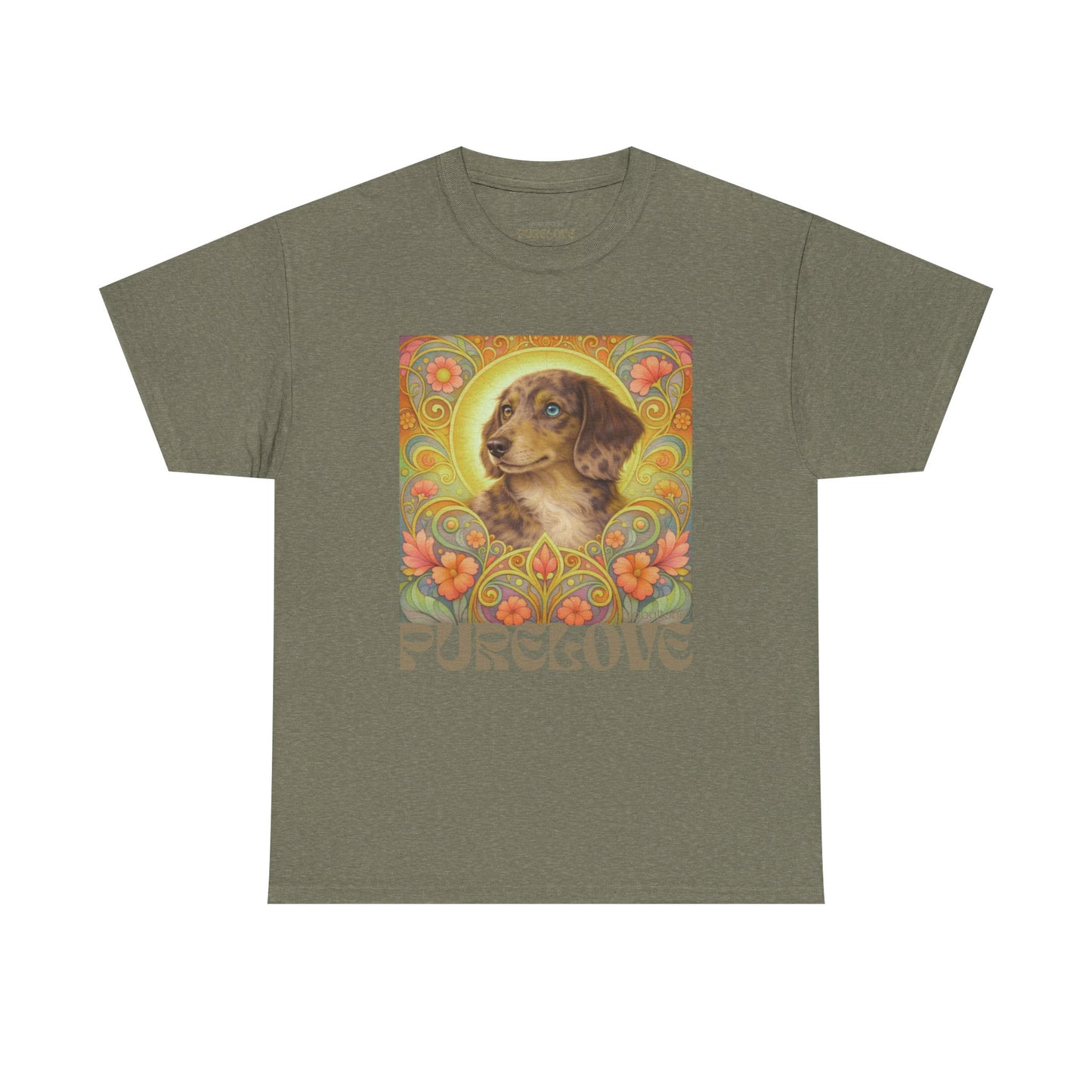 Dachshund Merle Wirehaired Vintage Unisex Cotton Tee for Dog Lovers