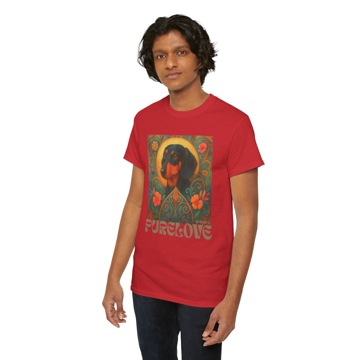 Dachshund Black Tan Shorthair Vintage Graphic T-shirt - Unisex Cotton Tee for Dog Lovers