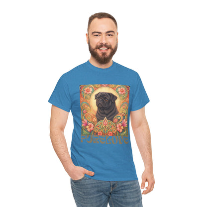 Pug Black Vintage Graphic T-Shirt – Unisex Cotton Tee for Dog Lovers