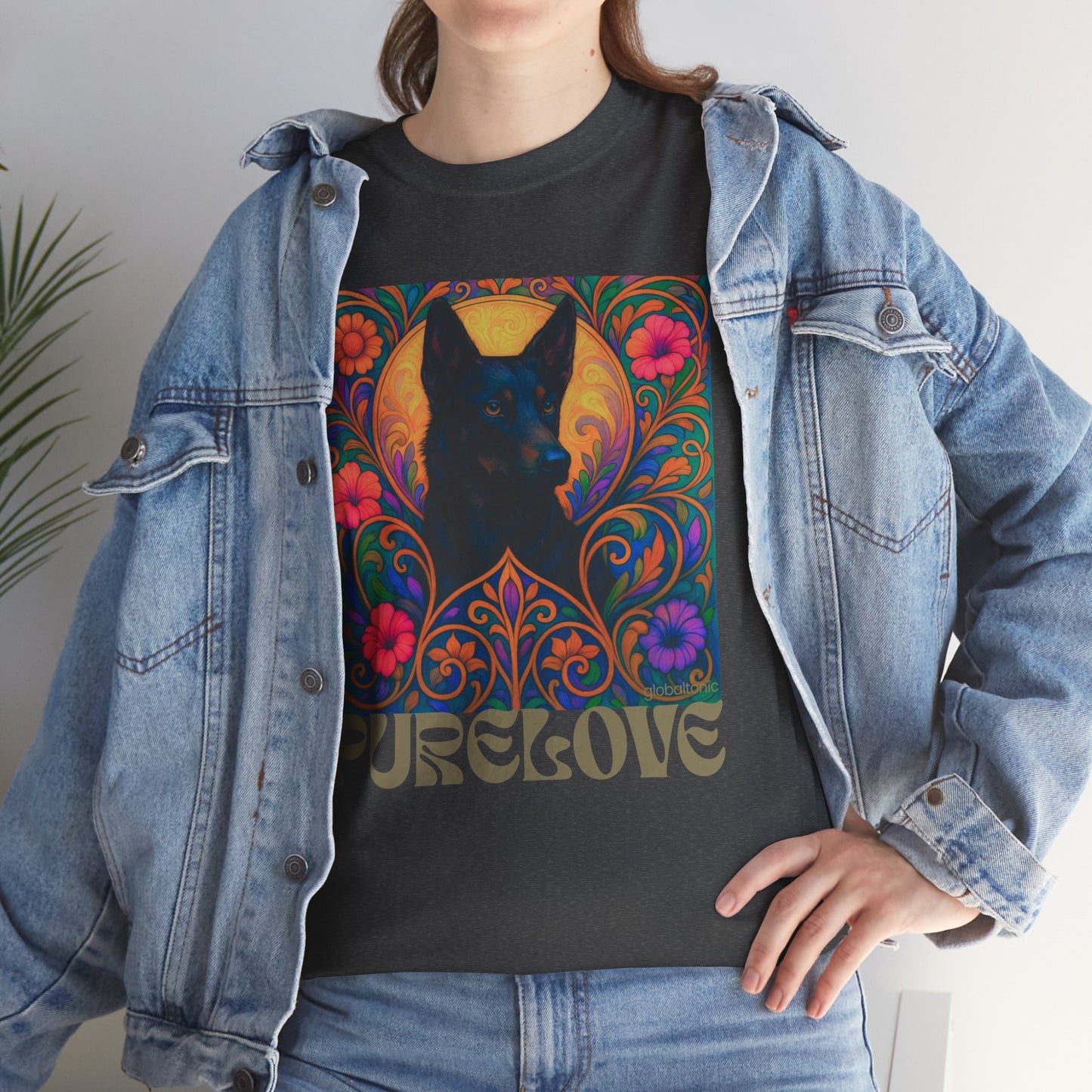 Black Kelpie Vintage Graphic T-Shirt – Unisex Cotton Tee for Dog Lovers