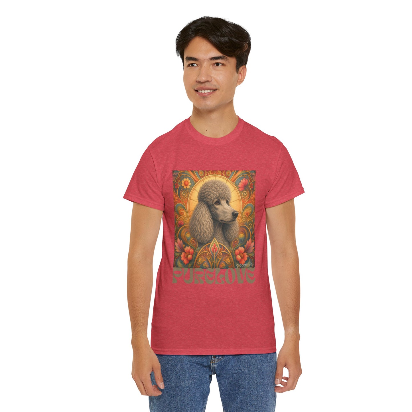 Poodle Grey Vintage Graphic T-Shirt – Unisex Cotton Tee for Dog Lovers