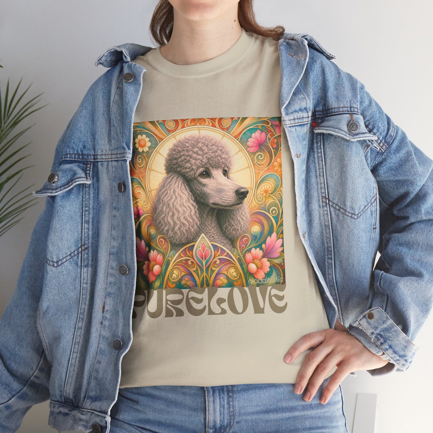 Poodle Grey Vintage Graphic T-Shirt – Unisex Cotton Tee for Dog Lovers