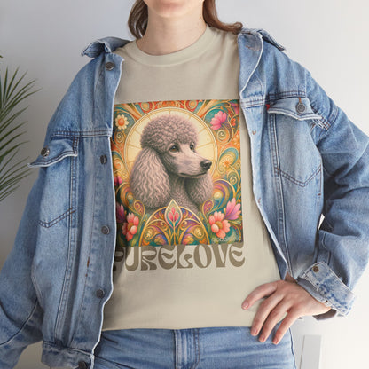 Poodle Grey Vintage Graphic T-Shirt – Unisex Cotton Tee for Dog Lovers