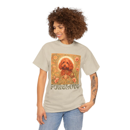 Strawberry Cavapoo (Cavoodle) Vintage Graphic T-shirt -Unisex Cotton Tee for Dog Lovers