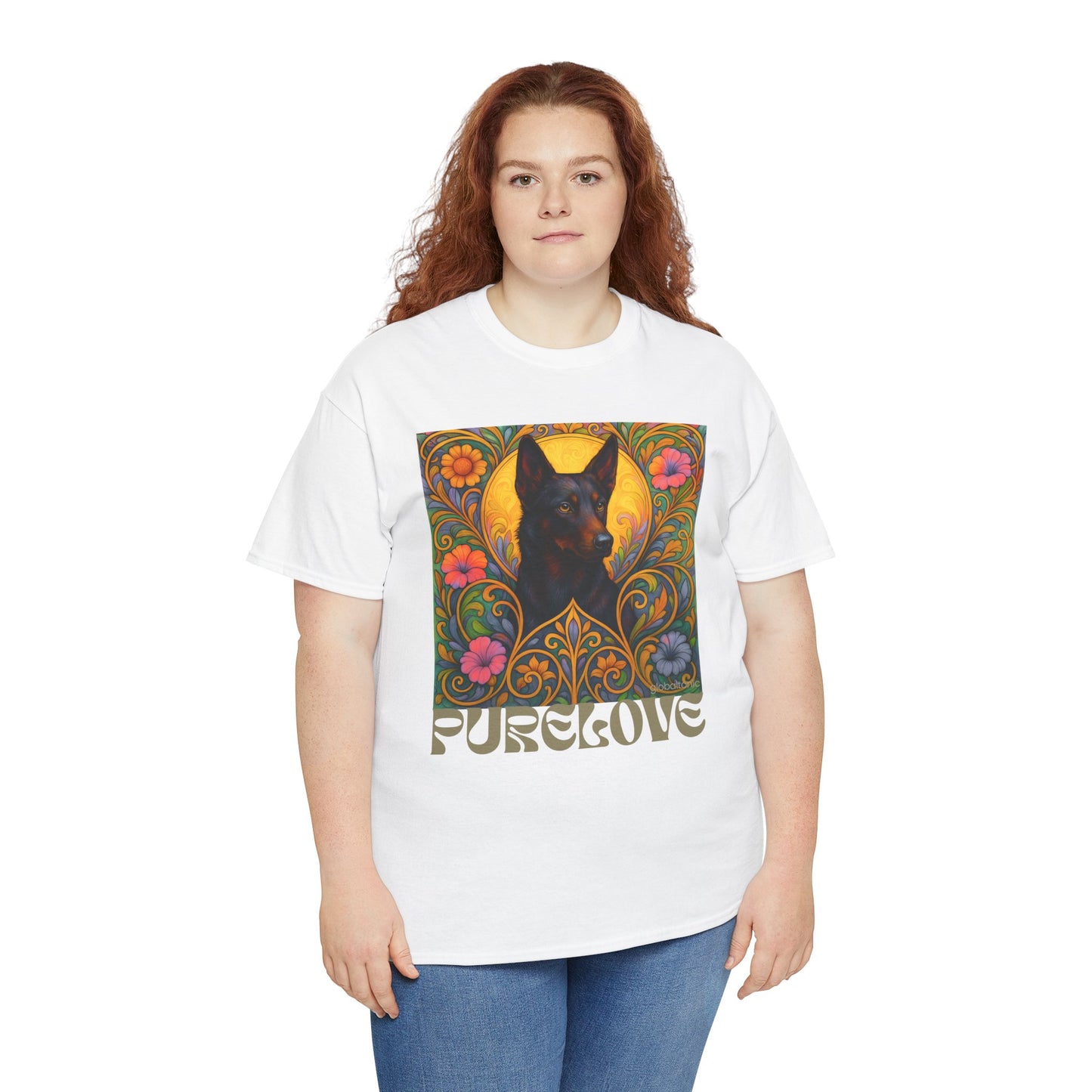 Black Kelpie Vintage Graphic T-Shirt – Unisex Cotton Tee for Dog Lovers