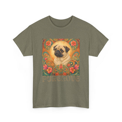 Pug Tan Vintage Graphic T-Shirt – Unisex Cotton Tee for Dog Lovers
