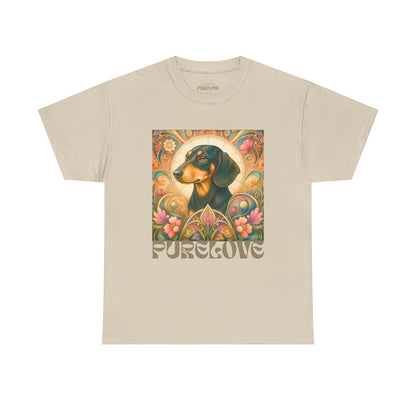 Dachshund Black Tan Vintage Graphic T-Shirt – Unisex Cotton Tee for Dog Lovers