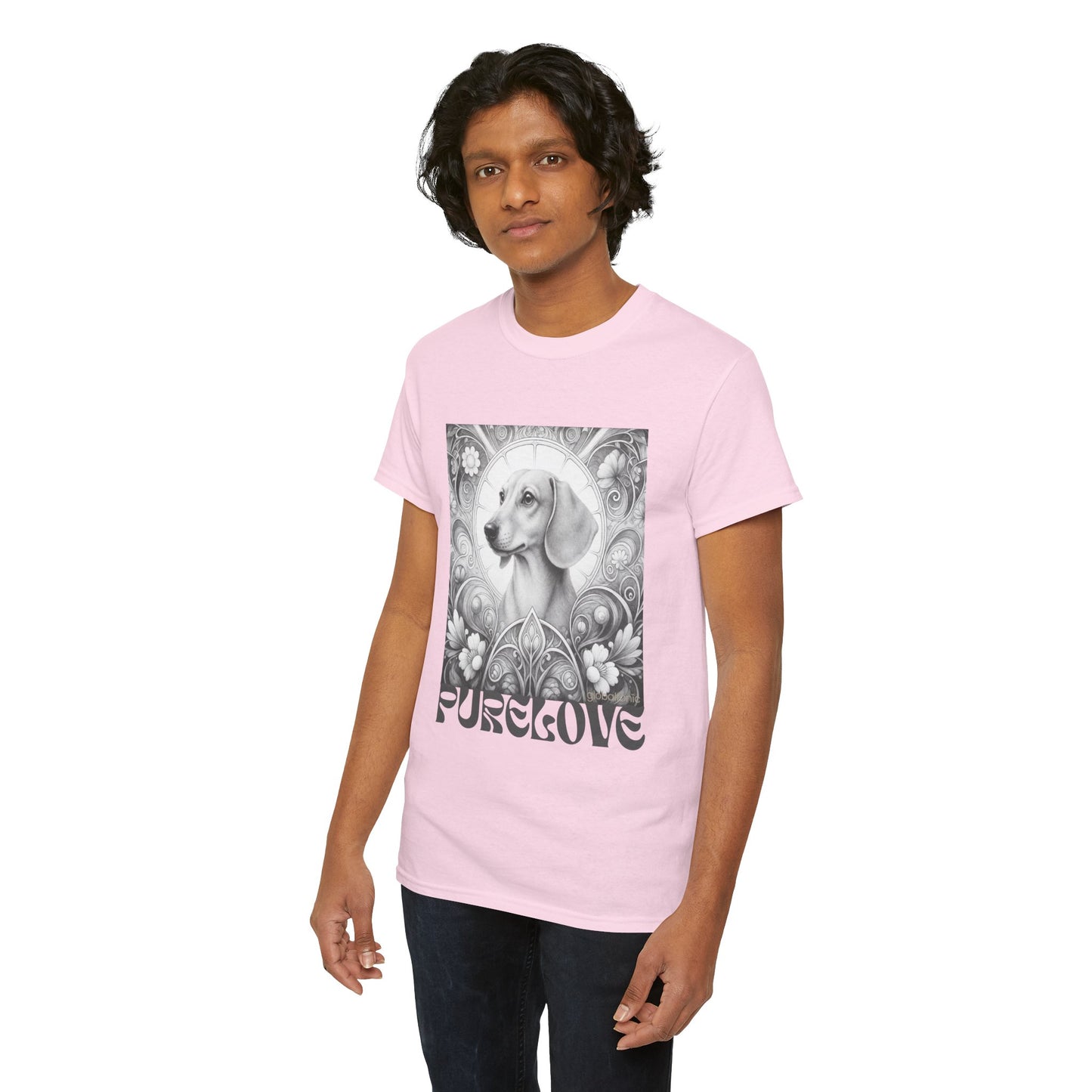 Dachshund Vintage Unisex Cotton Tee for Dog Lovers (Black & White)