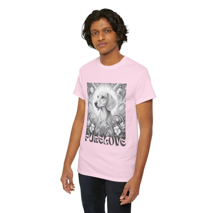 Dachshund Vintage Unisex Cotton Tee for Dog Lovers (Black & White)