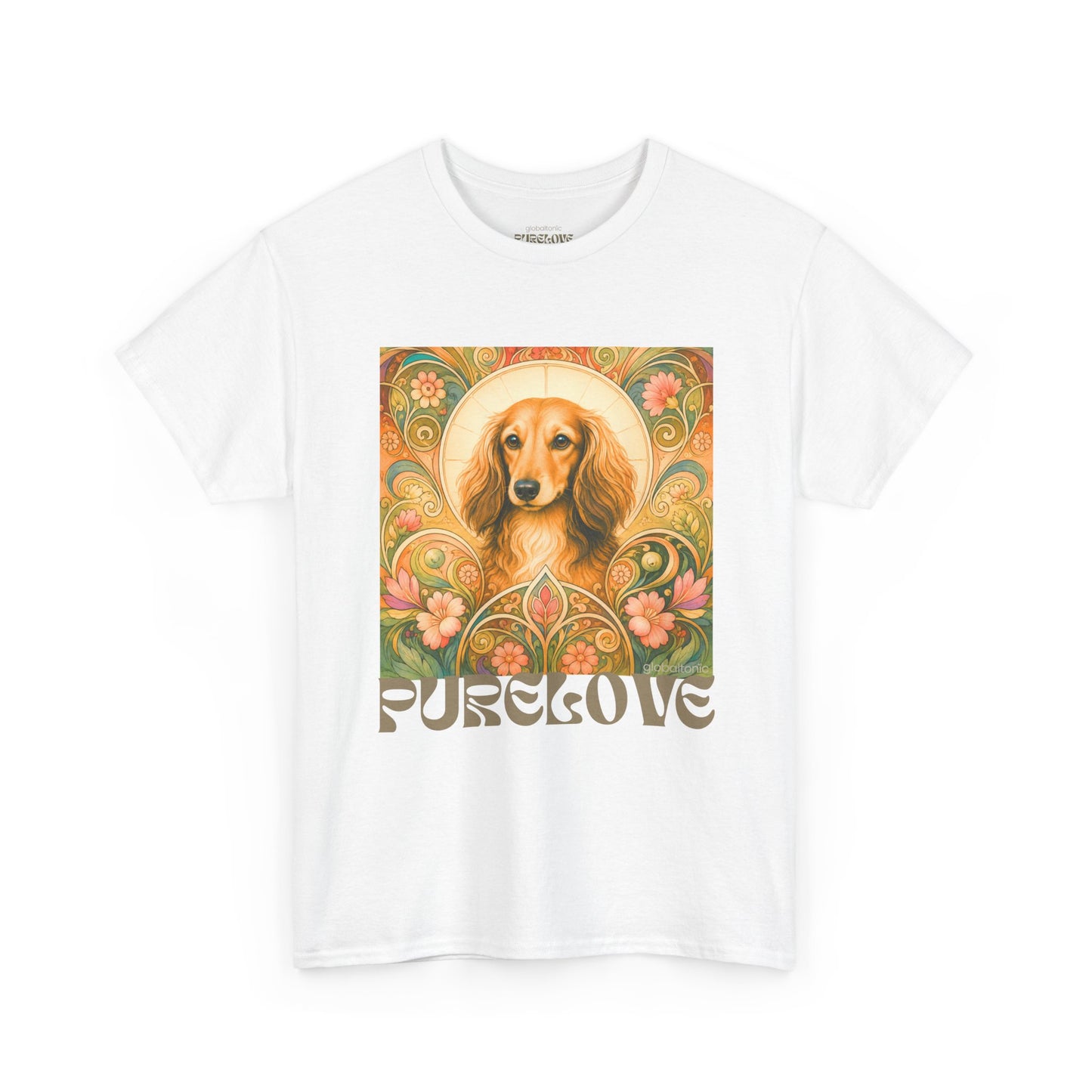 Dachshund Tan Longhair Vintage Graphic T-Shirt – Unisex Cotton Tee for Dog Lovers