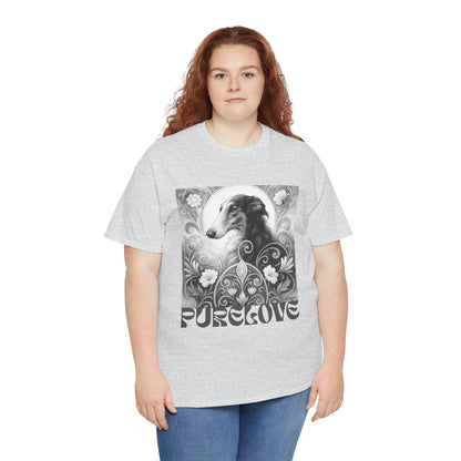 Borzoi Vintage Unisex Cotton Tee for Dog Lovers (Black & White)
