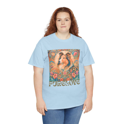 Collie Vintage Graphic T-shirt - Unisex Cotton Tee for Dog Lovers
