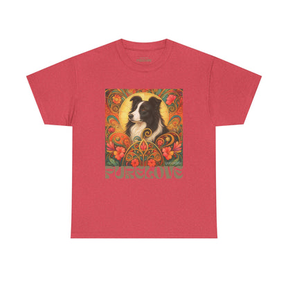 Border Collie (Black & White) Vintage Graphic T-Shirt – Unisex Cotton Tee for Dog Lovers