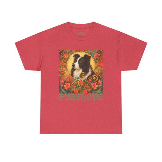 Border Collie (Black & White) Vintage Graphic T-Shirt – Unisex Cotton Tee for Dog Lovers