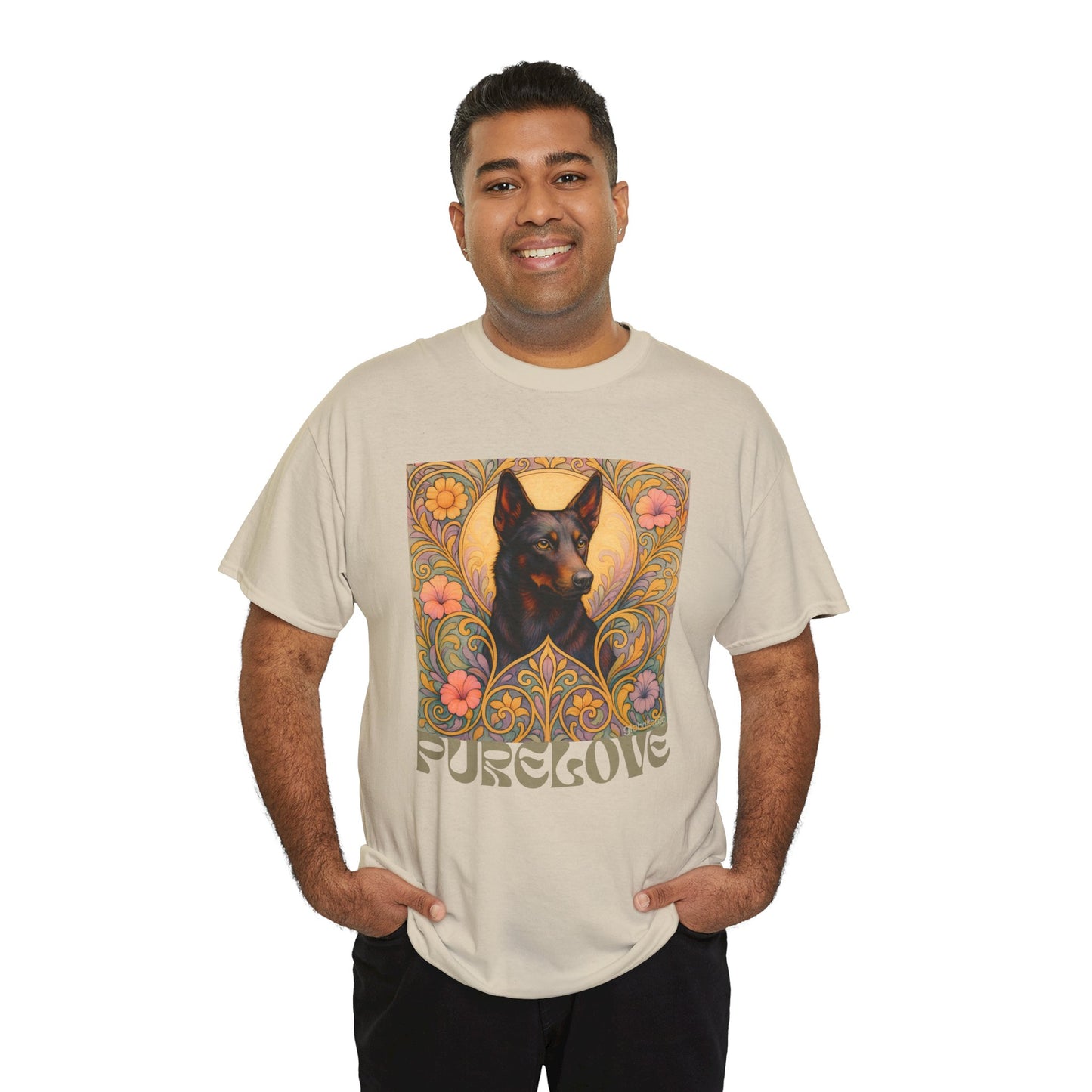 Black Kelpie Vintage Graphic T-Shirt – Unisex Cotton Tee for Dog Lovers