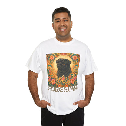 Pug Black Vintage Graphic T-Shirt – Unisex Cotton Tee for Dog Lovers