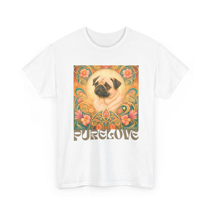 Pug Tan Vintage Graphic T-Shirt – Unisex Cotton Tee for Dog Lovers