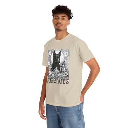 Kelpie Black Vintage Unisex Cotton Tee for Dog Lovers (Black & White)