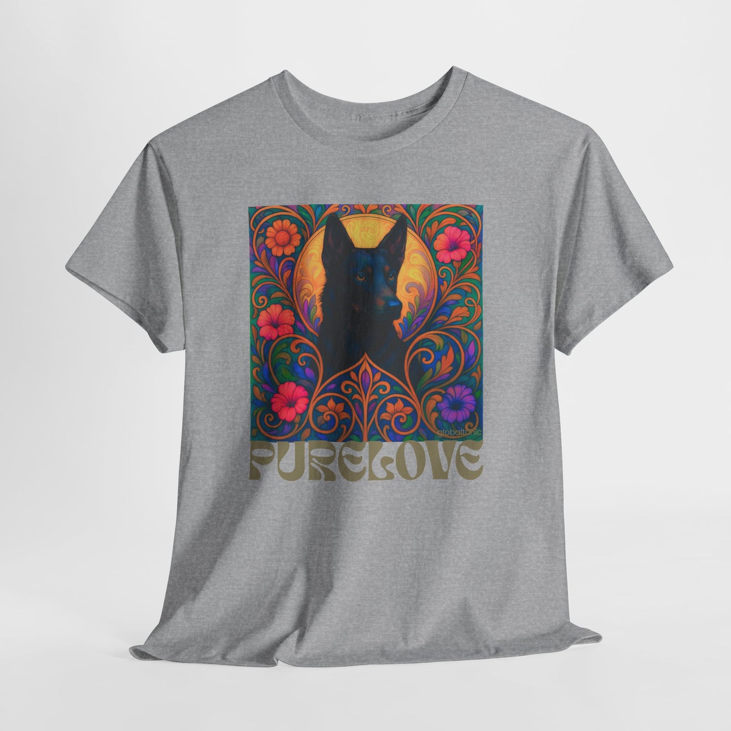 Black Kelpie Vintage Graphic T-Shirt – Unisex Cotton Tee for Dog Lovers