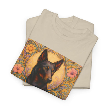 Black Kelpie Vintage Graphic T-Shirt – Unisex Cotton Tee for Dog Lovers