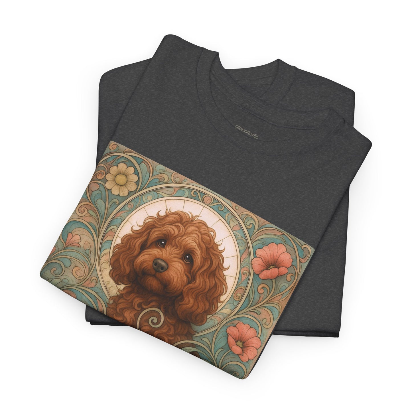 Strawberry Cavapoo (Cavoodle) Vintage Graphic T-shirt -Unisex Cotton Tee for Dog Lovers