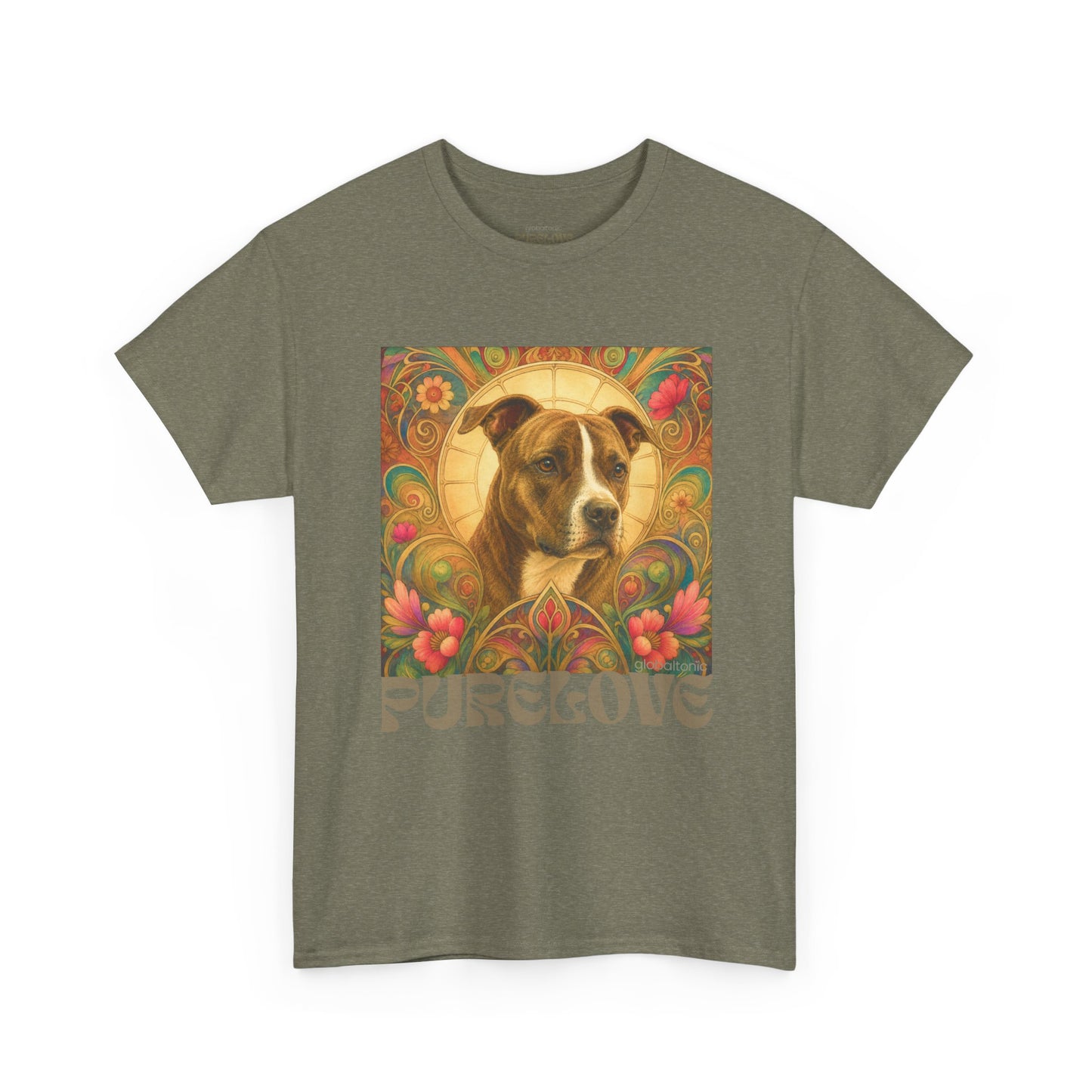 Staffy (Coco) Bull Terrier Vintage Unisex Cotton Tee for Dog Lovers