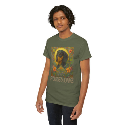 Dachshund Black Tan Shorthair Vintage Graphic T-shirt - Unisex Cotton Tee for Dog Lovers
