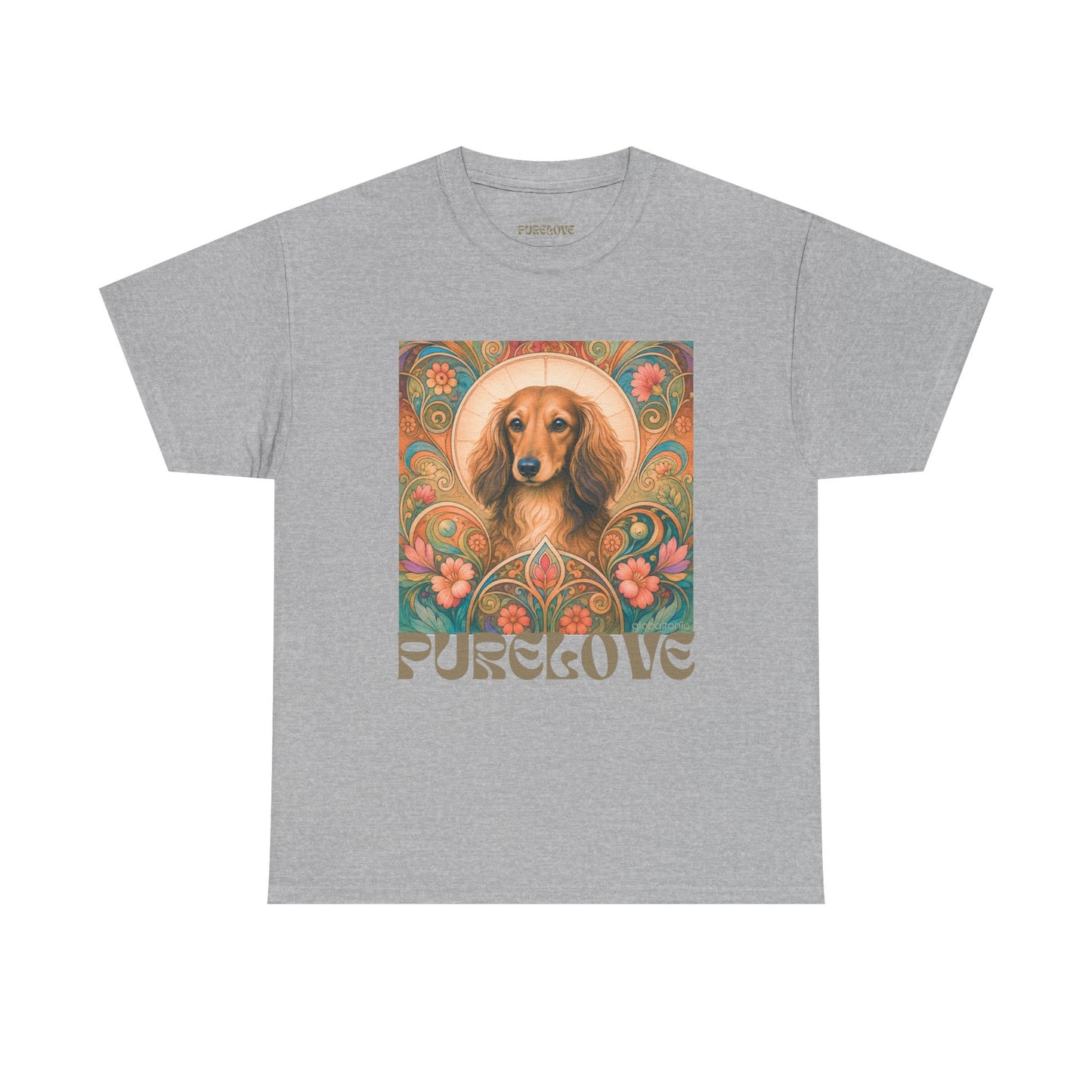 Dachshund Tan Longhair Vintage Graphic T-Shirt – Unisex Cotton Tee for Dog Lovers