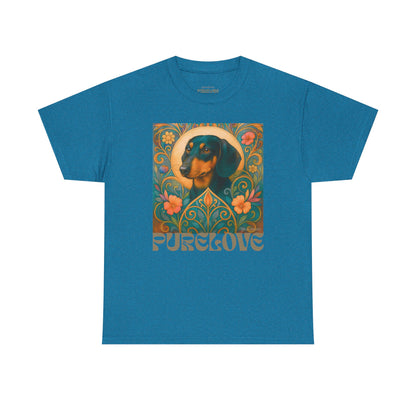 Dachshund Black Tan Shorthair Vintage Graphic T-shirt - Unisex Cotton Tee for Dog Lovers