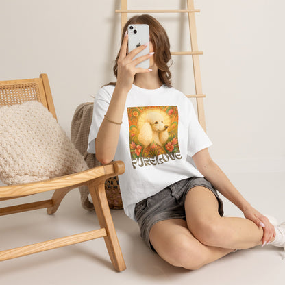 White Poodle Vintage Graphic T-Shirt – Unisex Cotton Tee for Dog Lovers
