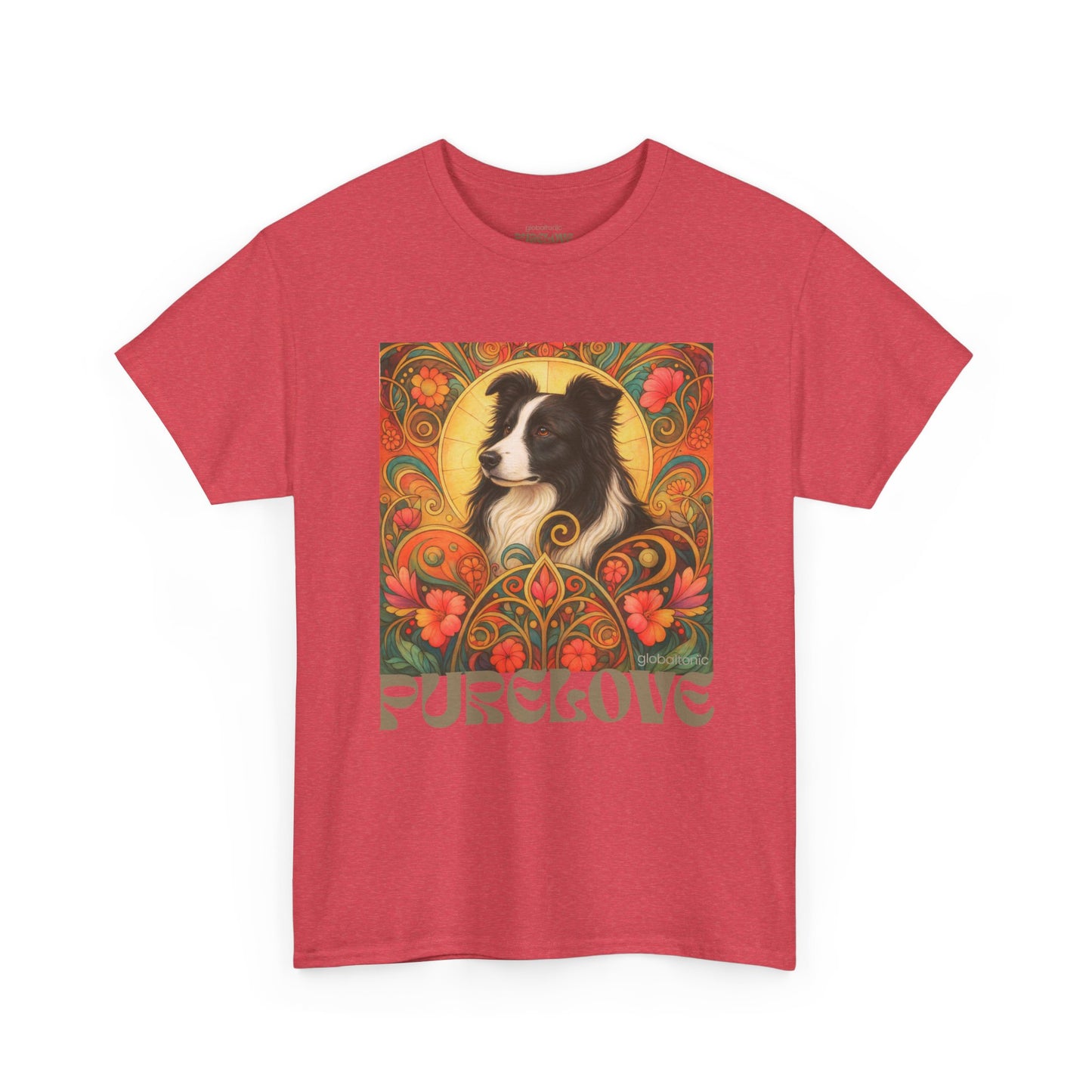 Border Collie (Black & White) Vintage Graphic T-Shirt – Unisex Cotton Tee for Dog Lovers