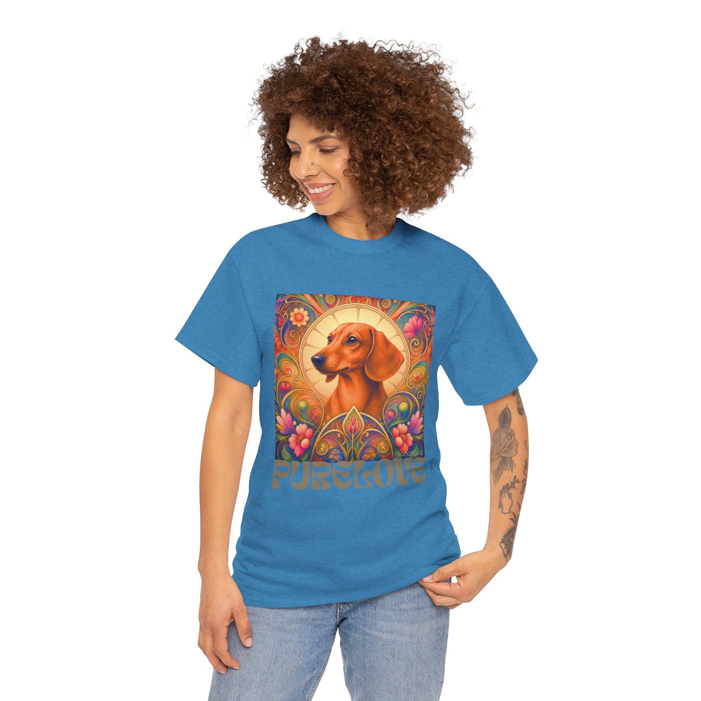 Dachshund Tan Vintage Graphic T-Shirt – Unisex Cotton Tee for Dog Lovers