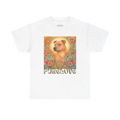 Staffy Tan Vintage Graphic T-Shirt – Unisex Cotton Tee for Dog Lovers
