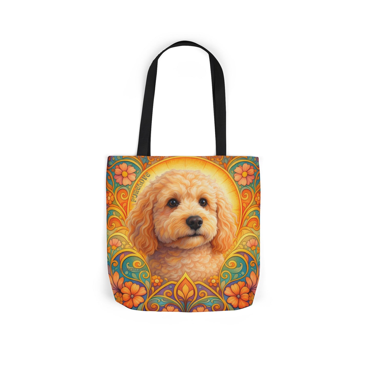 Goldendoodle (Groodle) All-Over Print Canvas Tote Bag – Colourful Artistic Dog Lover Gift