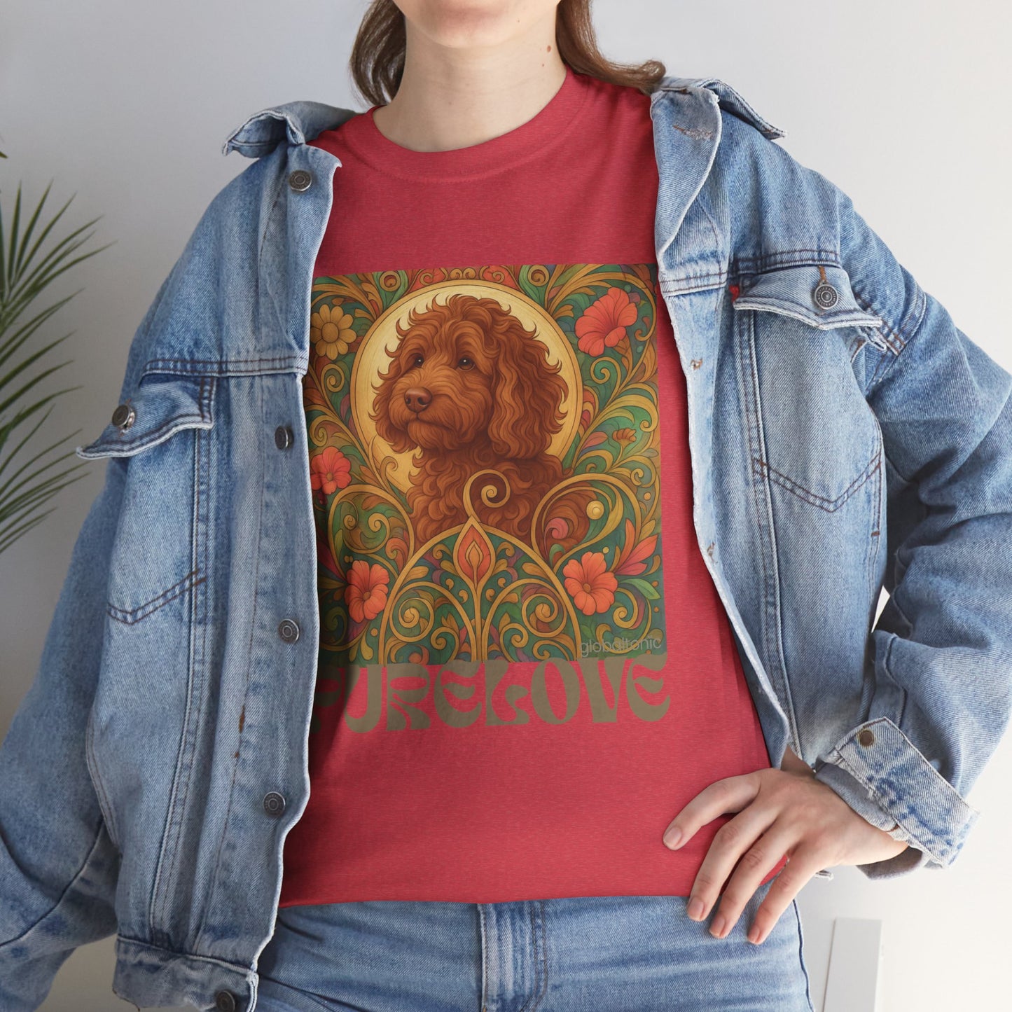 Red Cavapoo (Cavoodle) Vintage Graphic T-Shirt – Unisex Cotton Tee for Dog Lovers