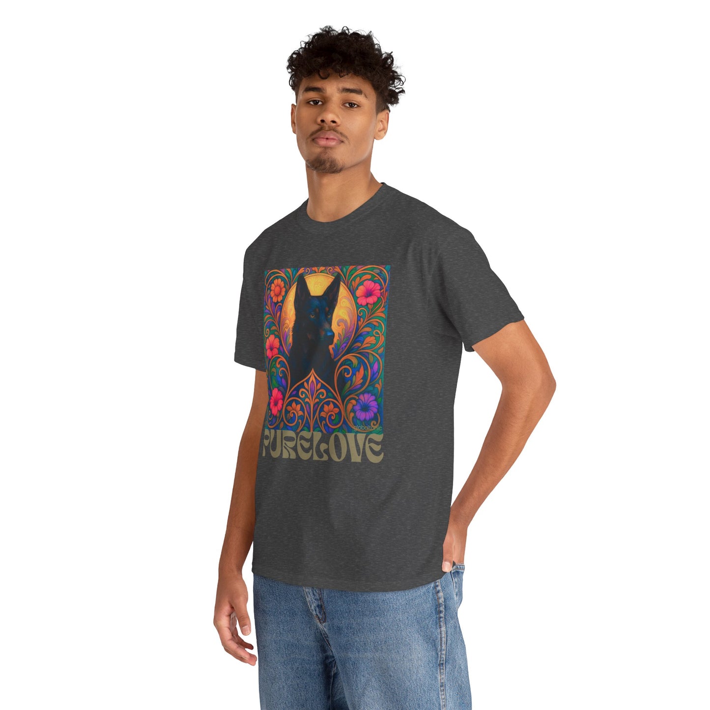 Black Kelpie Vintage Graphic T-Shirt – Unisex Cotton Tee for Dog Lovers