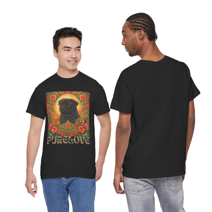 Pug Black Vintage Graphic T-Shirt – Unisex Cotton Tee for Dog Lovers
