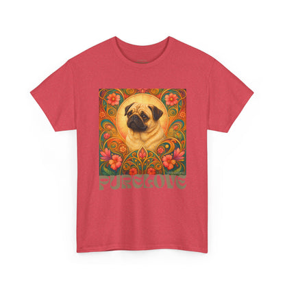 Pug Tan Vintage Graphic T-Shirt – Unisex Cotton Tee for Dog Lovers