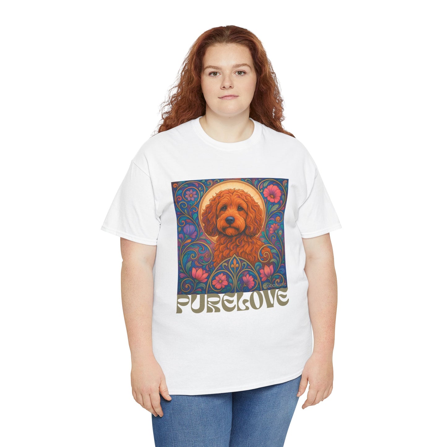 Red Cockapoo (Spoodle) Vintage Graphic T-Shirt – Unisex Cotton Tee for Dog Lovers