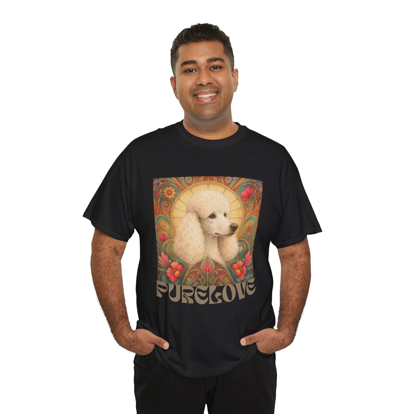 White Poodle Vintage Graphic T-Shirt – Unisex Cotton Tee for Dog Lovers