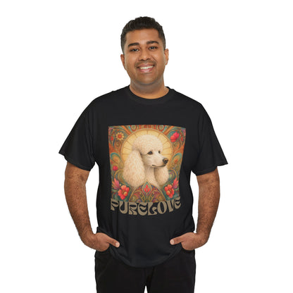 White Poodle Vintage Graphic T-Shirt – Unisex Cotton Tee for Dog Lovers