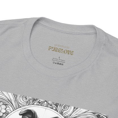 Collie Vintage Unisex Cotton Tee for Dog Lovers (Black & White)