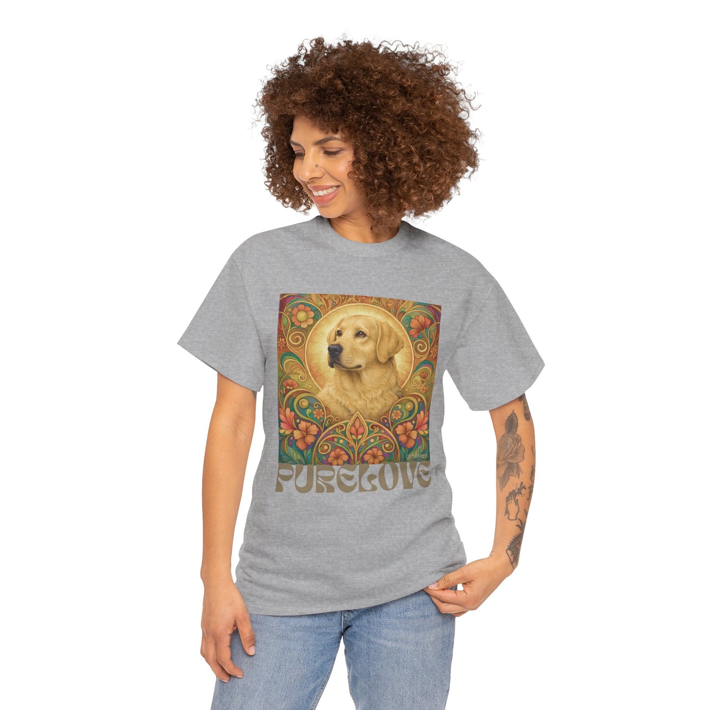 Golden Labrador Vintage Graphic T-shirt - Unisex Cotton Tee for Dog Lovers