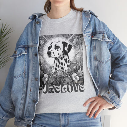 Dalmatian Vintage Unisex Cotton Tee for Dog Lovers (Black & White)
