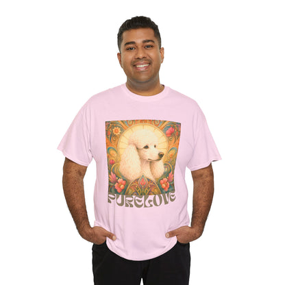 White Poodle Vintage Graphic T-Shirt – Unisex Cotton Tee for Dog Lovers